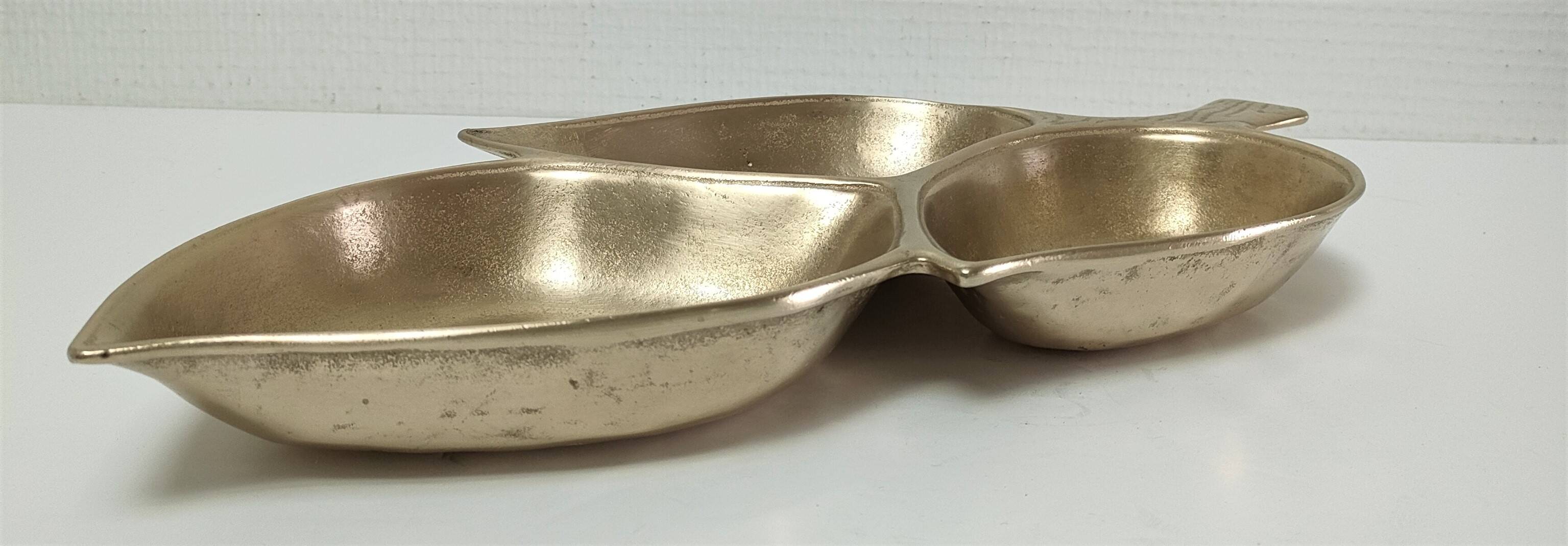 large tree leaf pocket emptier solid brass