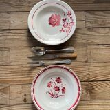 6 assiettes creuses anciennes dépareillées