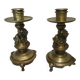 pair of Asian candlesticks from the 19th century in bronze