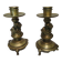 pair of Asian candlesticks from the 19th century in bronze