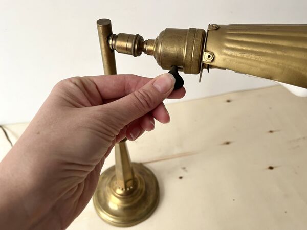 Lampe de bureau ''coquillage'' ancienne années 50, luminaire vintage