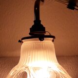 Applique tulipe dentelle en verre