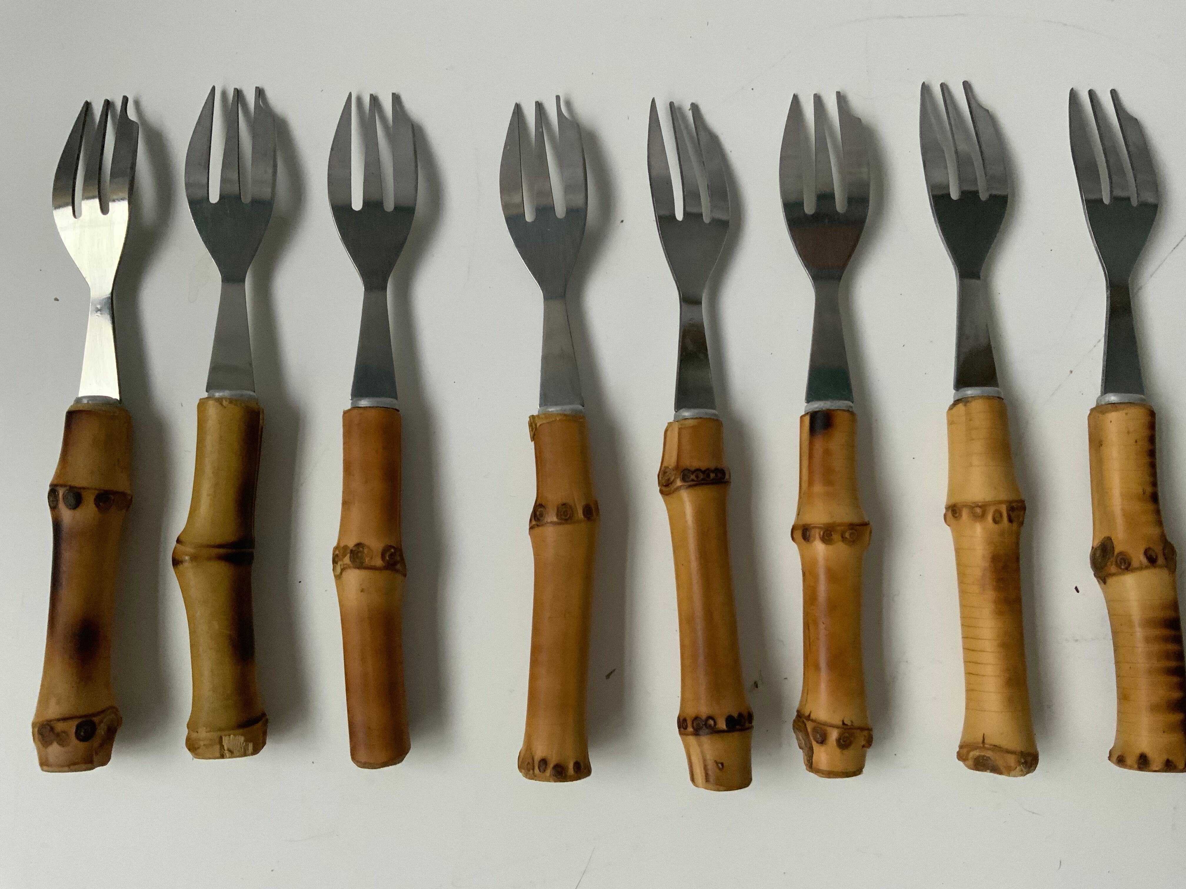 Vintage bamboo forks