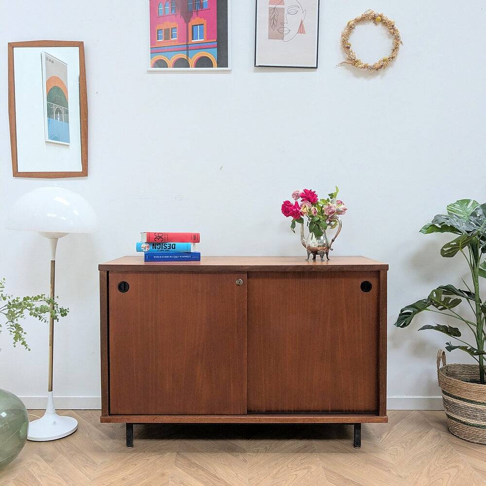 Petite enfilade moderniste teck & métal