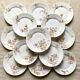 Floral porcelain dessert plates x14