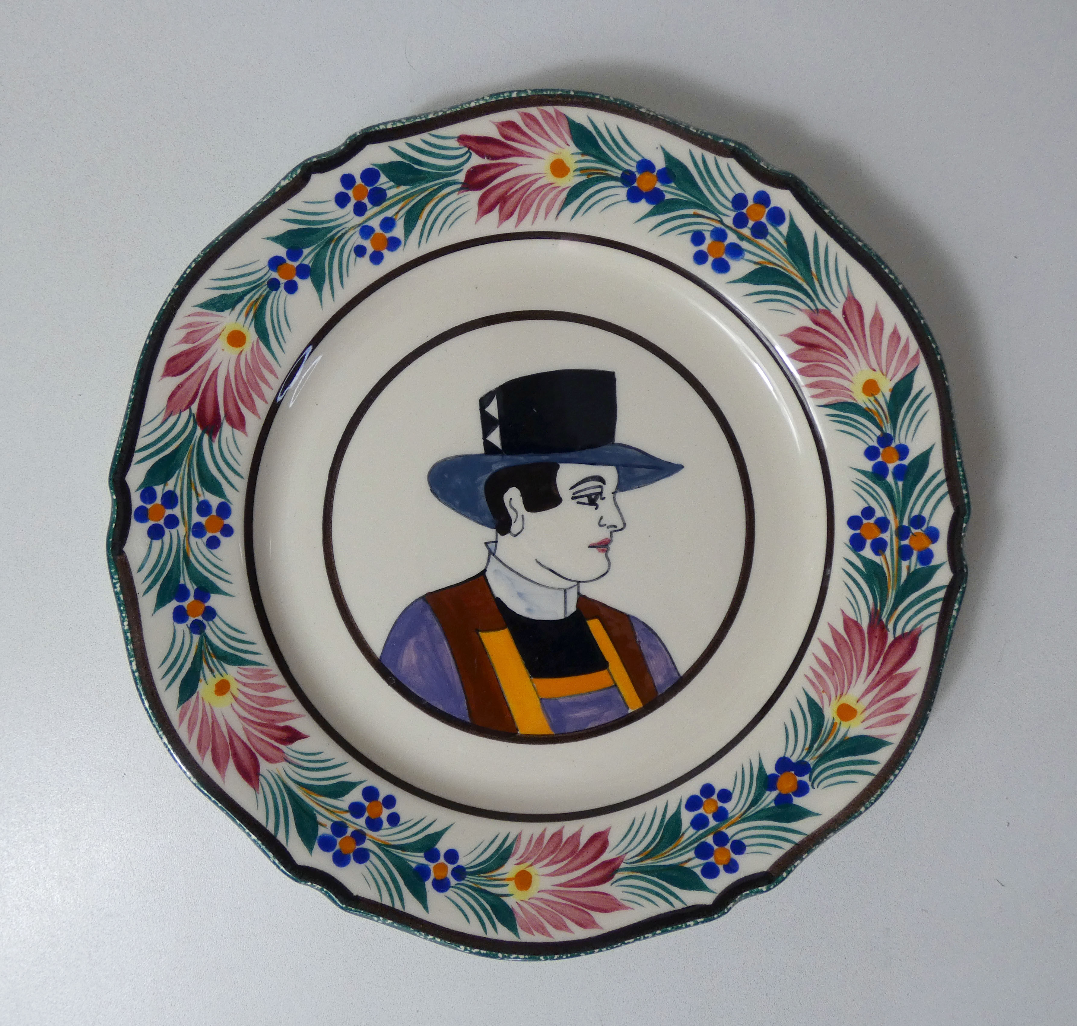 HB Quimper 2 flat plates Breton and Breton