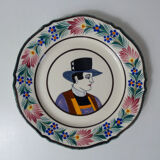 HB Quimper 2 flat plates Breton and Breton