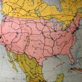 Educational map North America politics June 1950