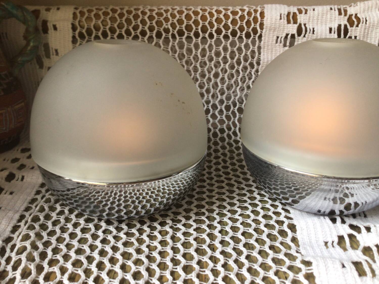 Trio of designer tealight holders