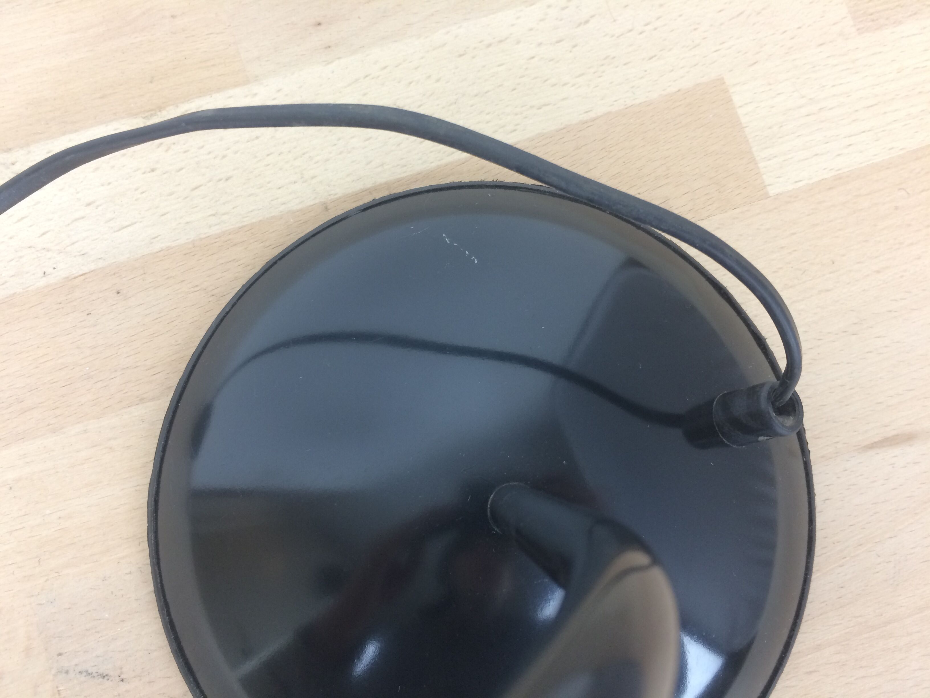 Black 70s/80s eyeball desk lamp