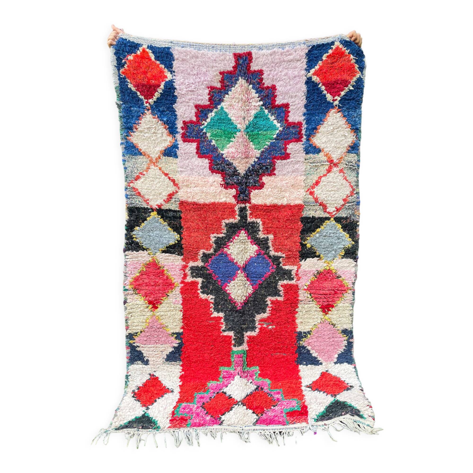 Moroccan carpet Boucherouite 108x180cm