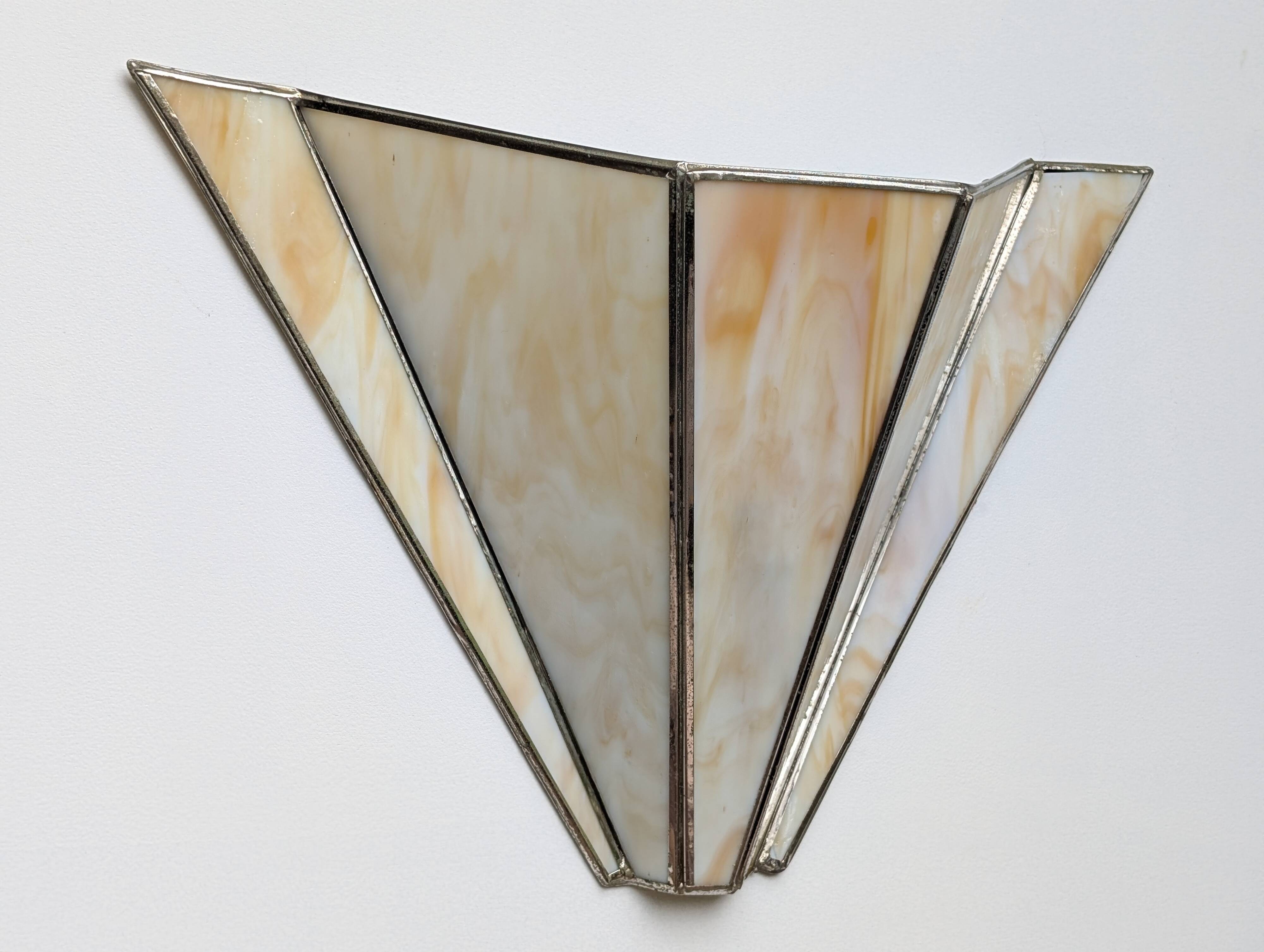 Pair of Art Deco glass paste wall lights
