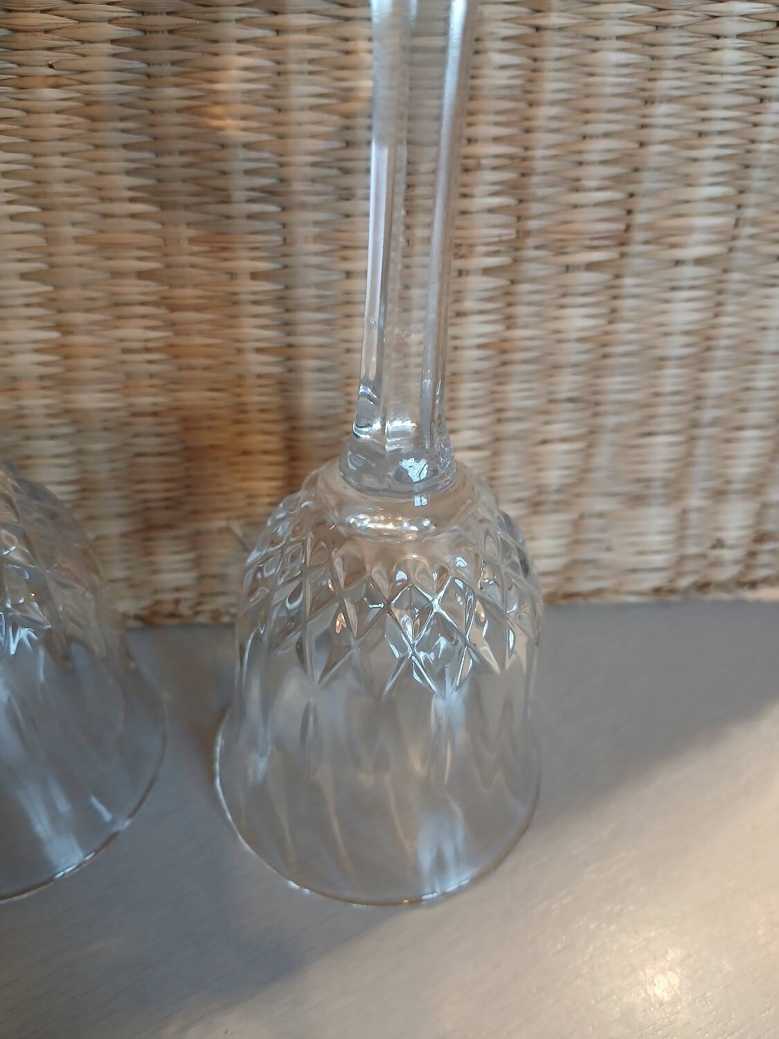 4 antique stemmed glasses