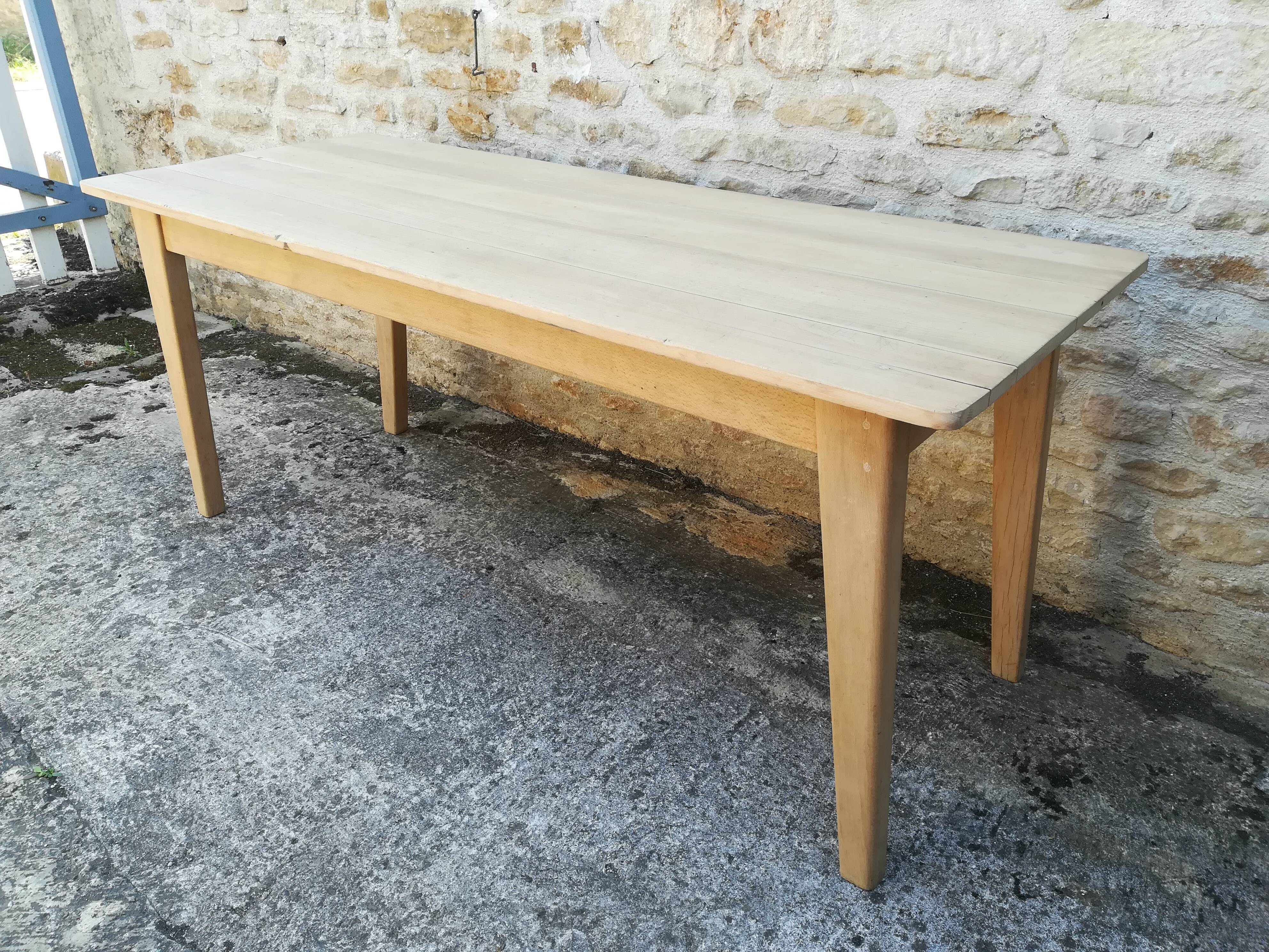 Beech farmhouse table