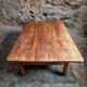 18th-century cherry wood coffee table with two drawers.
