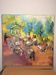 Oil Painting Canvas Deloison Scene Life Kiosk Café Bar Music