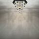 1980s Bicolor Glass Flush Chandelier by F. Fabbian