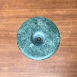 Postmodern Italian candlestick in metal and stone, 1980s.