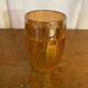 6 verres gobelets vintage en verre orange irisé