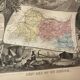 Ancienne carte illustrée des bouches du Rhône