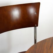 Restored Bauhaus Tubular Steel Round Table And 4 Chairs By M. Stam, 1930s