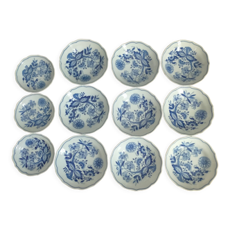 Set of 12 saucers porcelain meissen