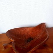 Grande coupe en bois brutaliste, 65 cm