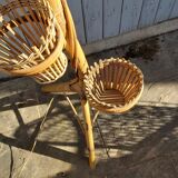 Vintage rattan lamppost