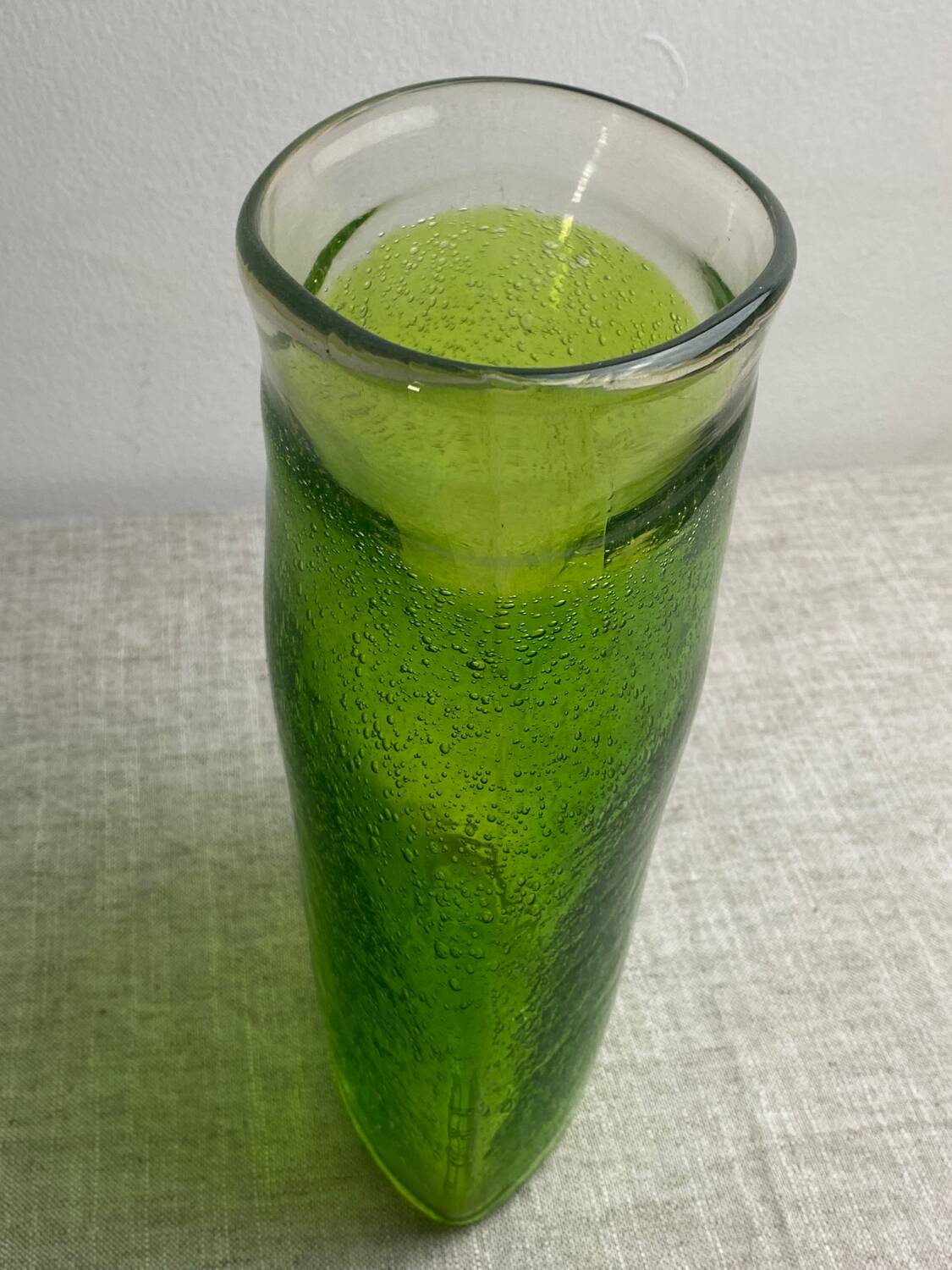 Vintage bubble glass vase