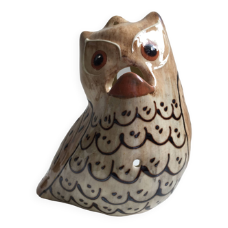 Ceramic Sculpture Figurine Signed MOSSER Gilbert Owl Hulotte Owl