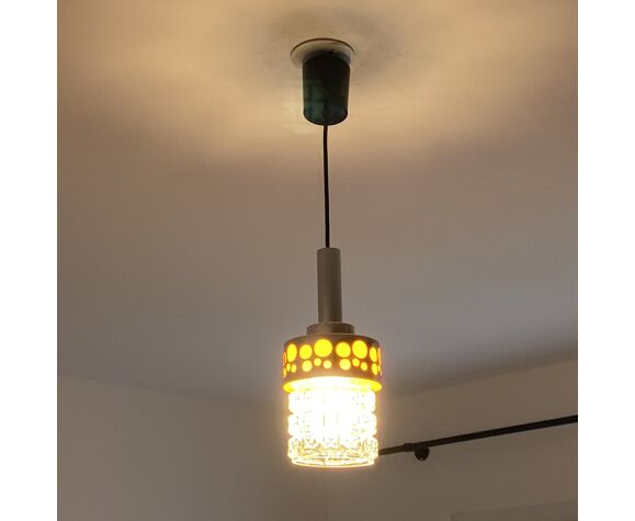 Raak steel tube and glass hanging 1970