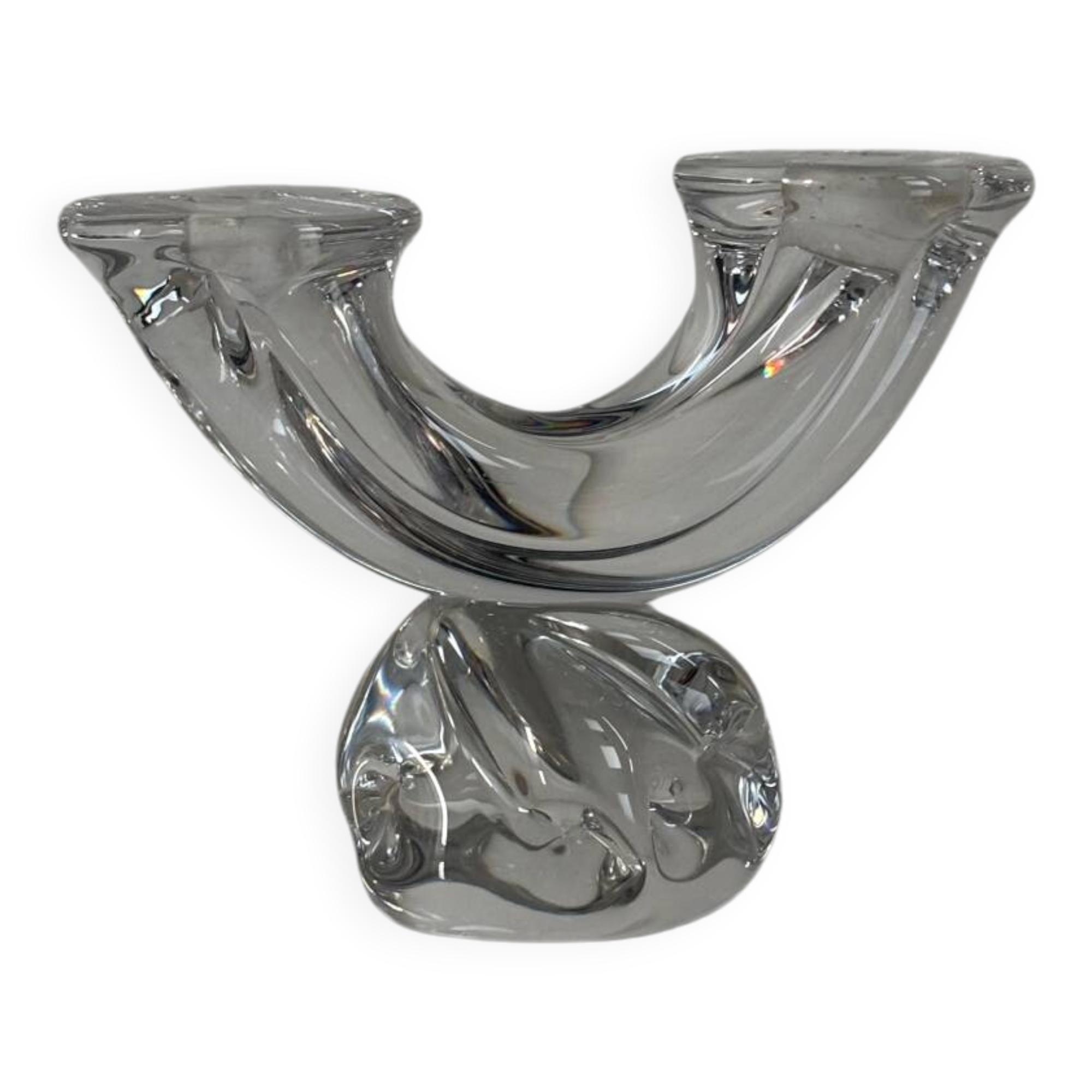 Daum crystal candlestick