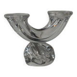 Daum crystal candlestick