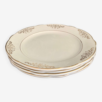 Lot de 4 assiettes plates Luneville