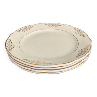 Lot de 4 assiettes plates Luneville