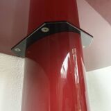 Red lacquered console and its mirror from the 80s