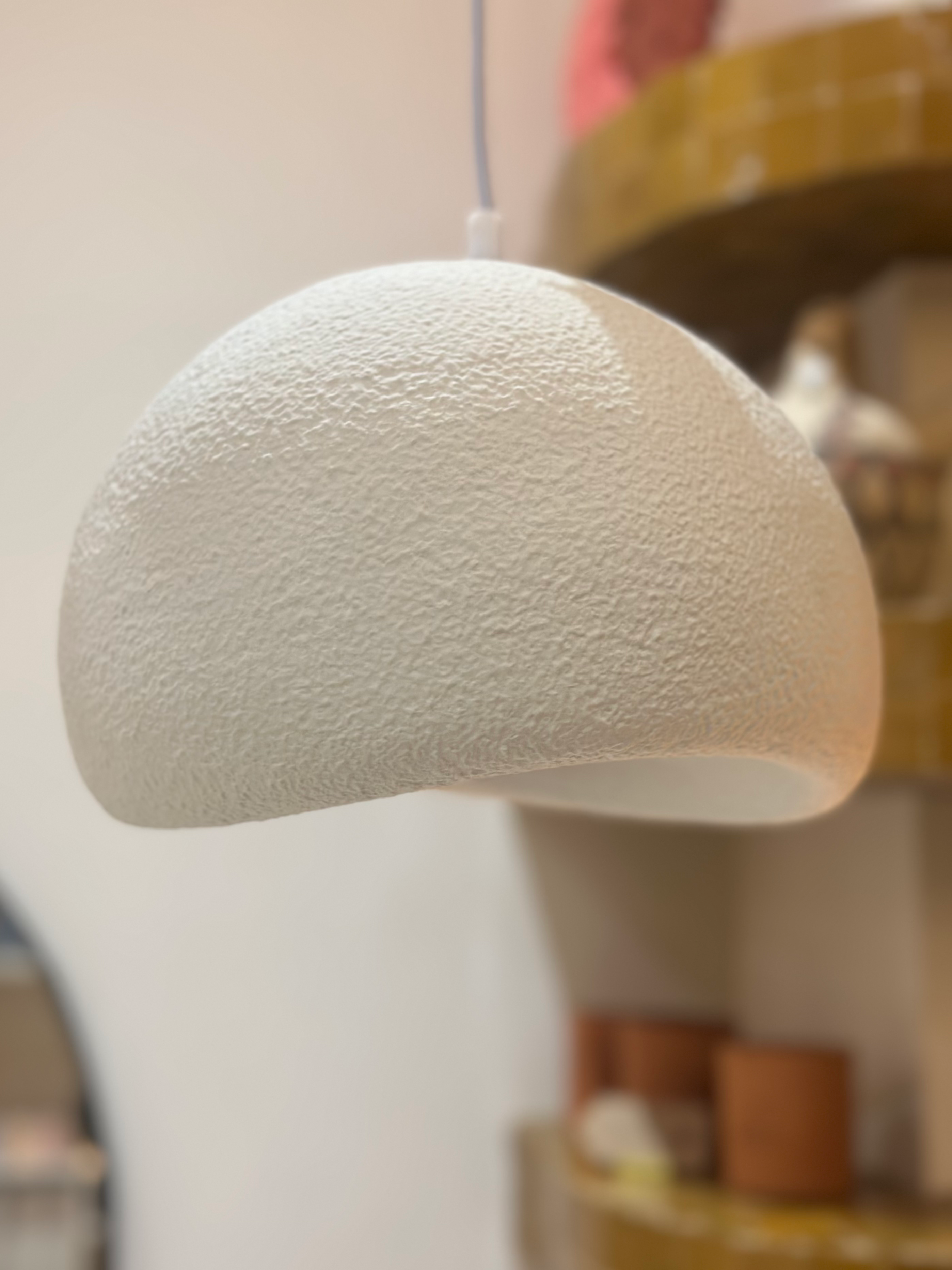 Minimalist cloud suspension design white - D30 cm