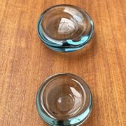 Set of 2 Danish glass bowls from the mid-century by Per Lütken for Holmegaard, 1960s.