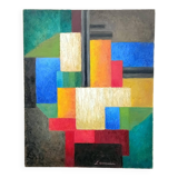 Oil painting on canvas signed Angelina Lavernia