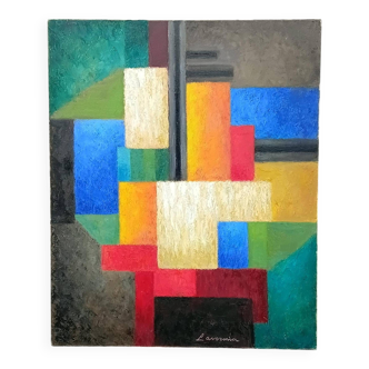 Oil painting on canvas signed Angelina Lavernia