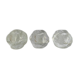 Set of 3 Candleholders, Kosta Boda, Sweden, 1970s