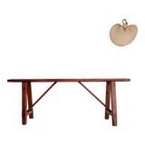 Old wooden farm bench