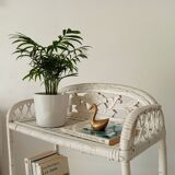 Vintage rattan wall shelf