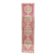 Vintage pink geometric Turkish hand-knotted runner 92x356