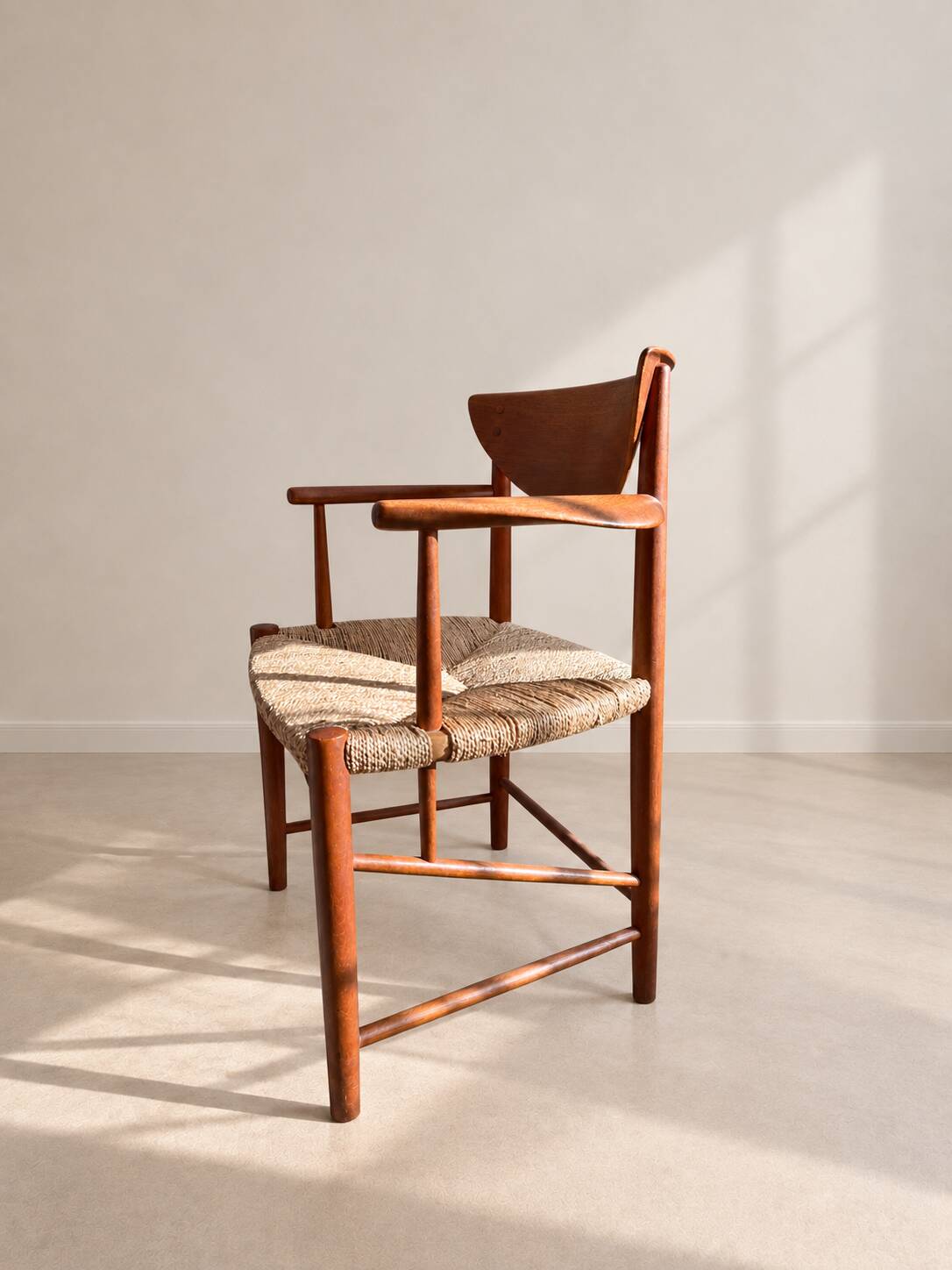 Vintage Scandinavian armchair in teak by Peter Hvidt & Orla Mølgaard