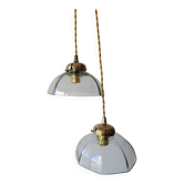 Duo de suspensions en verre soufflé