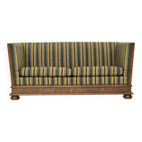 1960s, Danish drop arm sofa, furniture wool, oak wood, orginal condition.