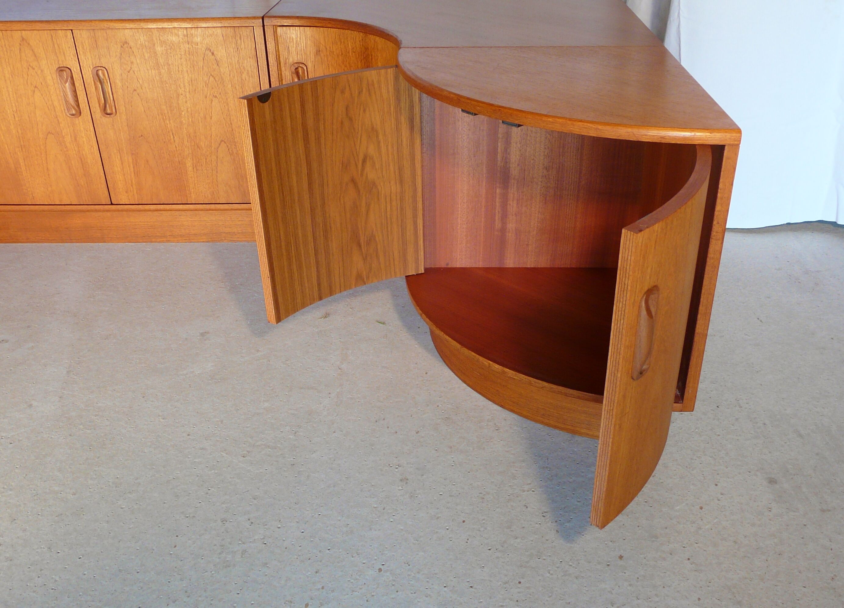 G Plan teak modular angle line