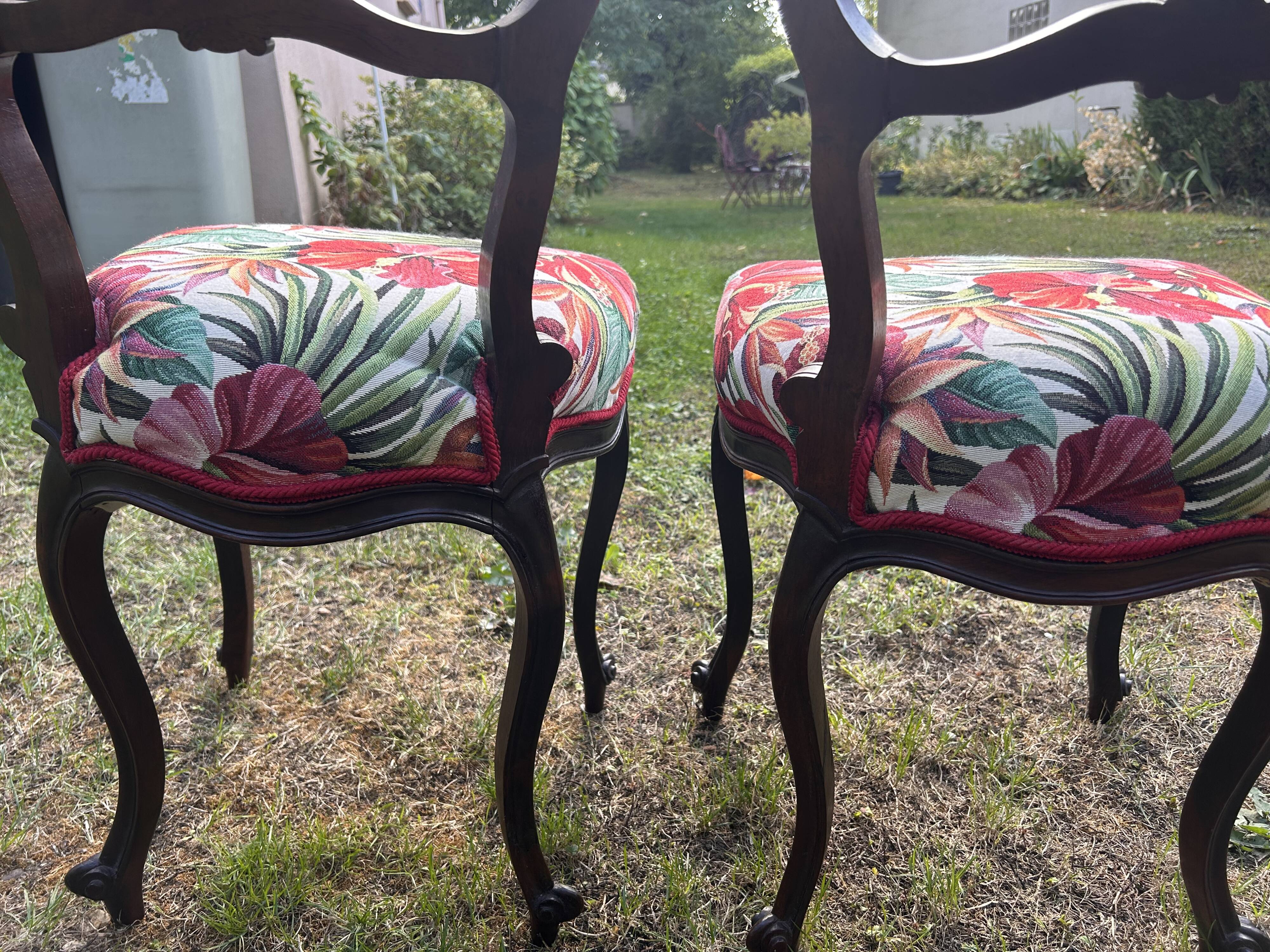 Antique walnut chairs