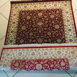 Iranian hand-woven wool and silk rug, certificate of origin